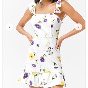 Floral Linen-Blend Dress